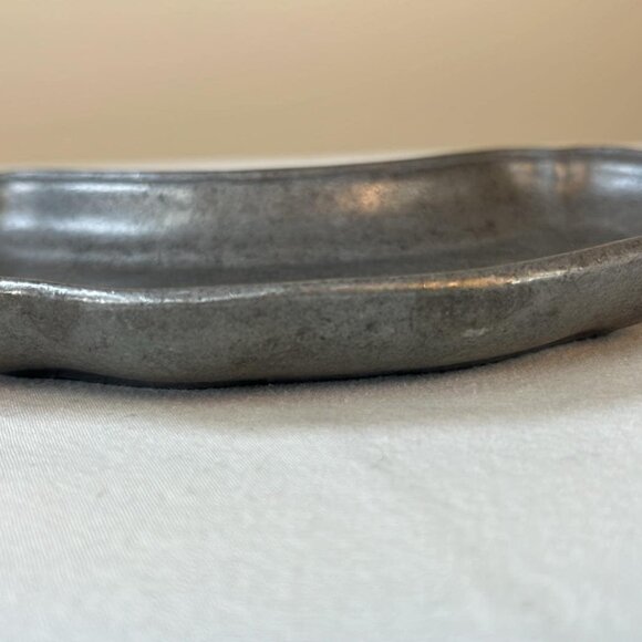 Vintage Armetale Possibly Wilton Cresent shaped Relish Tray Tavern Renaissance - Picture 5 of 8